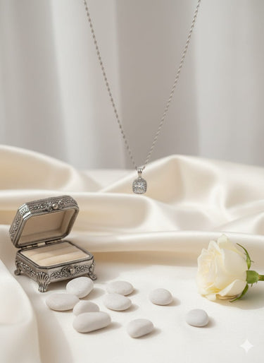 925 Silver Square Glow Chain